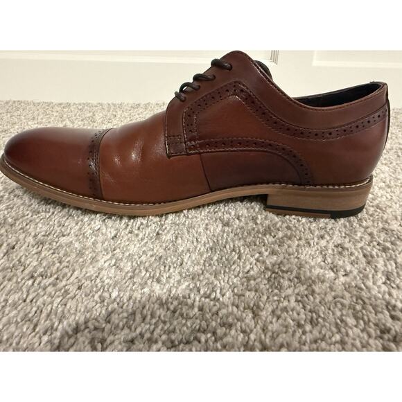 Stacy Adams Dickinson Cognac Cap Toe Oxford Dress Shoes Mens 8.5W Timeless Style main image 4